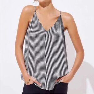 LOFT Navy and White Striped Camisole Small Petite Excellent Condition Worn Once